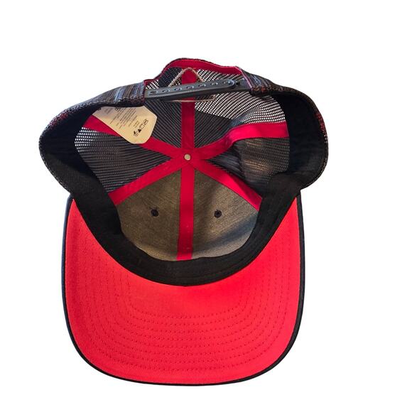 Columbia Men's PFG Mesh Snap Bac Fish Flag Ball Cap Navy Blue - Picture 5 of 6